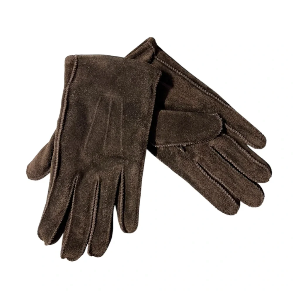 NWT Vintage 1970’s Cowhide Split Leather Sherpa Lined Gloves Sz MD
